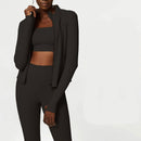 Women's Three-piece Solid Color Nude Yoga Wear - Starttech Online Market