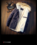 XingDeng Men Coats Winter Casual Mens dressy Tops Jacket Male Slim Thicken Fur Hooded Outwear Warm Coat Top Brand Clothing - Starttech Online Market