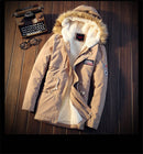 XingDeng Men Coats Winter Casual Mens dressy Tops Jacket Male Slim Thicken Fur Hooded Outwear Warm Coat Top Brand Clothing - Starttech Online Market