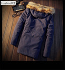 XingDeng Men Coats Winter Casual Mens dressy Tops Jacket Male Slim Thicken Fur Hooded Outwear Warm Coat Top Brand Clothing - Starttech Online Market