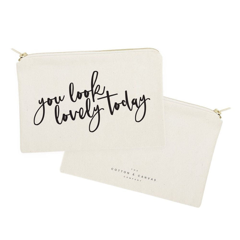 You Look Lovely Today Cotton Canvas Cosmetic Bag - Starttech Online Market